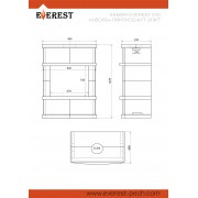 Камин EVEREST D10 "ВЫБОРГ" Н-1180 Пироксенит Элит