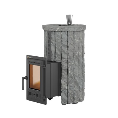 Печь для бани Эверест "Steam Master 18 ЧУГУН" Ламель Рваный камень, S-20 Печь для бани Эверест "Steam Master 18 ЧУГУН" Ламель Рваный камень, S-20