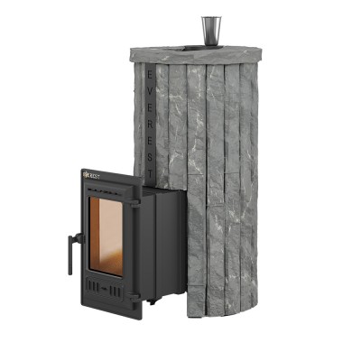 Печь для бани Эверест "Steam Master 24 ЧУГУН" Ламель Рваный камень, S-20 Печь для бани Эверест "Steam Master 24 ЧУГУН" Ламель Рваный камень, S-20