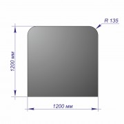 Лист напольный Везувий, 2мм, черный 1200*1200*2 R135