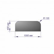 Лист предтопочный Везувий, 2мм, черный 400*1000*2 R135