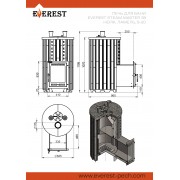 Печь для бани Эверест "Steam Master" 38 НЕРЖ. Ламель Пироксенит Элит, S-20