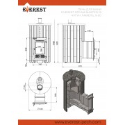 Печь для бани Эверест "Steam Master" 18 (310) ЧУГУН Ламель Талькохлорит, S-20