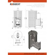 Печь для бани Эверест "Steam Master" 24 ЧУГУН Ламель Талькохлорит, S-20