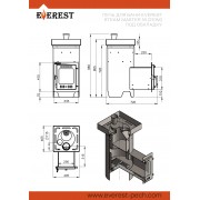 Печь для бани Эверест "Steam Master" 18 INOX (210М) (под обкладку)
