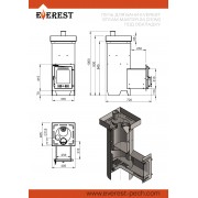 Печь для бани Эверест "Steam Master" 24 INOX (210М) (под обкладку)