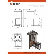 Печь для бани Эверест "Steam Master" 60 INOX (320M) (под обкладку)