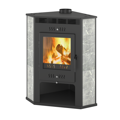 Печь-Камин ASTON 11кВт (180 м3) угловой Ø 150мм Талькохлорит Печь-Камин ASTON 11кВт (180 м3) угловой Ø 150мм Талькохлорит