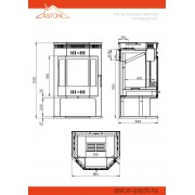 Печь-Камин ASTON 12 кВт (200 м3) Призматик (Амфиболит)