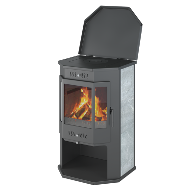 Печь-Камин ASTON 12 кВт (200 м3) Призматик с плитой (Талькохлорит) Печь-Камин ASTON 12 кВт (200 м3) Призматик с плитой (Талькохлорит)