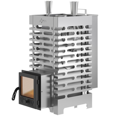 Печь для бани ASTON 20 INOX стекло АКВА Печь для бани ASTON 20 INOX стекло АКВА