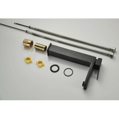 Смеситель для раковины высокий ALMAes черный Смеситель для раковины высокий ALMAes черный