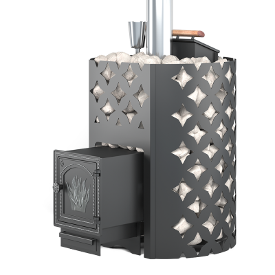 Чугунная печь для бани ЭТНА 24 (ДТ-4) Закрытая каменка Чугунная печь для бани ЭТНА 24 (ДТ-4) Закрытая каменка