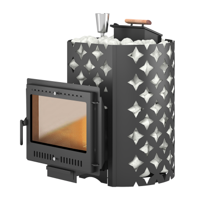 Чугунная печь для бани ЭТНА 24 (Панорама) "М" Закрытая каменка Чугунная печь для бани ЭТНА 24 (Панорама) "М" Закрытая каменка