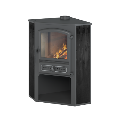 Камин ЭТНА (БКД) угловой "Антрацит" Ø 115мм Камин ЭТНА (БКД) угловой "Антрацит" Ø 115мм