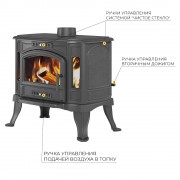 Печь-камин Везувий KZ-14S "Антрацит"