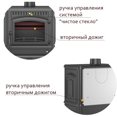 Печь-камин Везувий LV-12 "Антрацит" Печь-камин Везувий LV-12 "Антрацит"