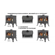 Печь-камин Везувий KZ-14S "Антрацит"