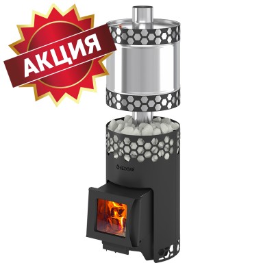 Печь для бани Везувий "Вlack Bee С" с баком Б/У Печь для бани Везувий "Вlack Bee С" с баком Б/У