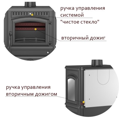 Печь-камин Везувий LV-12РS "Антрацит" Печь-камин Везувий LV-12РS "Антрацит"