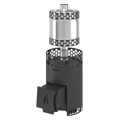 Печь для бани Везувий "Чёрная Пчёлка 20" с баком Печь для бани Везувий "Чёрная Пчёлка 20" с баком