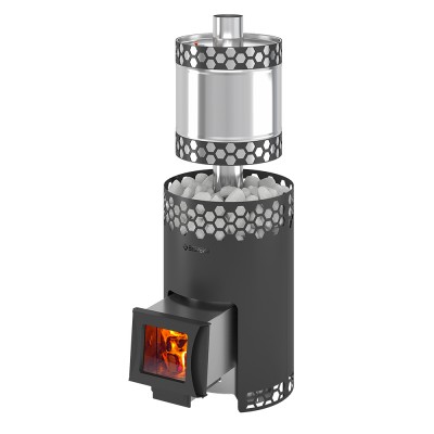 Печь для бани Везувий "Чёрная Пчёлка 20 С" INOX (ИНОКС) с баком Печь для бани Везувий "Чёрная Пчёлка 20 С" INOX (ИНОКС) с баком