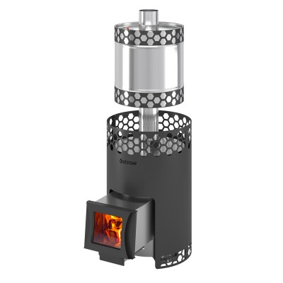 Печь для бани Везувий "Чёрная Пчёлка 20 С" INOX (ИНОКС) с баком Печь для бани Везувий "Чёрная Пчёлка 20 С" INOX (ИНОКС) с баком