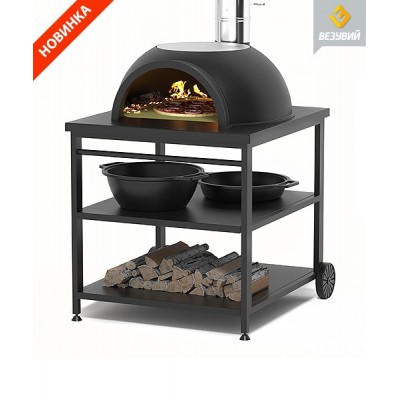 Садовая чугунная печь LEGENDA GARDEN (с снованием из немецкого шамота) на подставке Садовая чугунная печь LEGENDA GARDEN (с снованием из немецкого шамота) на подставке