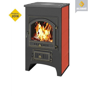 Печь-Камин ПК-02 (205) с плитой «Везувий В1» красн. 12 кВт (200 м3) Ø 150мм Печь-Камин ПК-02 (205) с плитой «Везувий В1» красн. 12 кВт (200 м3) Ø 150мм