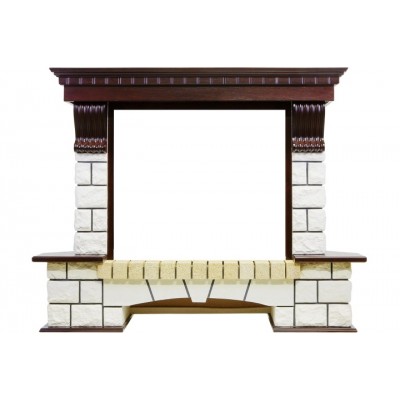 Портал Pierre Luxe угловой - Темный дуб / Белый Портал Pierre Luxe угловой - Темный дуб / Белый