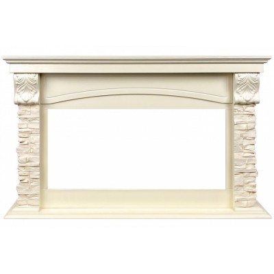 Каминокомплект Dublin V42 SFT (Разборный) - Слоновая кость / Сланец с очагом Vision 42 LOG LED Каминокомплект Dublin V42 SFT (Разборный) - Слоновая кость / Сланец с очагом Vision 42 LOG LED