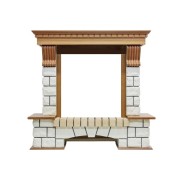 Портал Pierre Luxe - Дуб / Белый (Высота 1020мм)