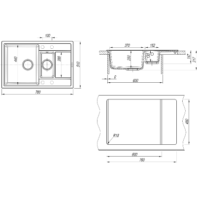 Мойка Florentina Липси 780К капучино Мойка Florentina Липси 780К капучино