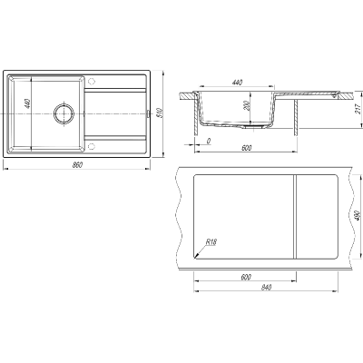 Мойка Florentina Липси 860 капучино Мойка Florentina Липси 860 капучино