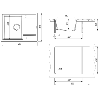 Мойка Florentina Липси 650 коричневый Мойка Florentina Липси 650 коричневый