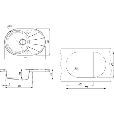 Мойка Dr.Gans Smart Виола 740 терракота Мойка Dr.Gans Smart Виола 740 терракота