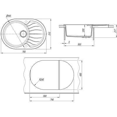 Мойка Dr.Gans БЕРТА 760 латте Мойка Dr.Gans БЕРТА 760 латте