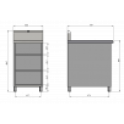 Стол-тумба 600 серии (450х600 мм) Grill Master