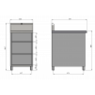 Стол-тумба 600 серии (450х600 мм) Grill Master Стол-тумба 600 серии (450х600 мм) Grill Master