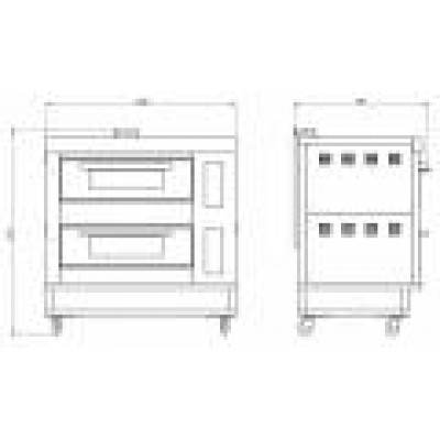 Шкаф пекарский подовый газовый ШЖГ/2 Grill Master Шкаф пекарский подовый газовый ШЖГ/2 Grill Master