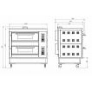 Шкаф пекарский подовый газовый ШЖГ/2 (400 C, с пароувлажнением) Grill Master