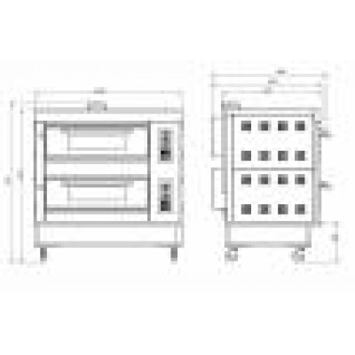 Шкаф пекарский подовый газовый ШЖГ/2 (400 C, с пароувлажнением) Grill Master Шкаф пекарский подовый газовый ШЖГ/2 (400 C, с пароувлажнением) Grill Master