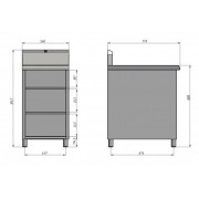 Стол-тумба 800 серии (500х800 мм) Grill Master