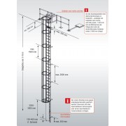 Стационарная Лестница Krause для зданий сталь Krause 15,12 м для лиц с малым опытом