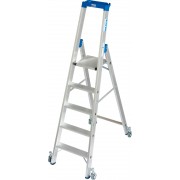 Стремянка Krause STABILO с роликами 5 ступ