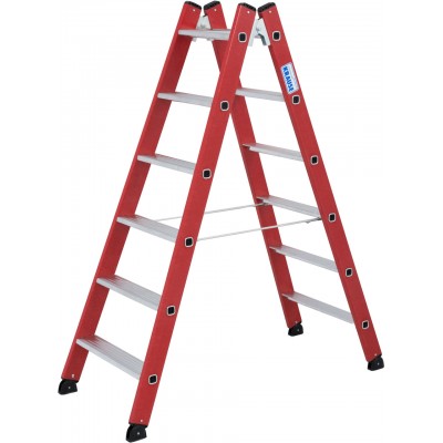 Диэлектрическая двухсторонняя Стремянка Krause 2х6 Диэлектрическая двухсторонняя Стремянка Krause 2х6