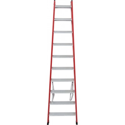 Диэлектрическая двухсторонняя Стремянка Krause 2х10 ступ из алюм Диэлектрическая двухсторонняя Стремянка Krause 2х10 ступ из алюм