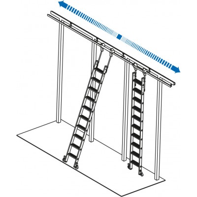 Стеллажная Лестница Krause для Т- шины 6 ступ. Стеллажная Лестница Krause для Т- шины 6 ступ.
