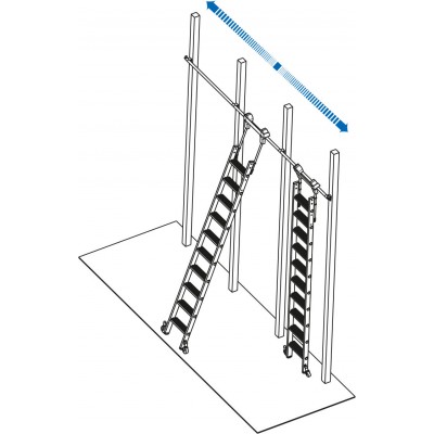 Стеллажная Лестница Krause для круглой шины 6 ступ. Стеллажная Лестница Krause для круглой шины 6 ступ.