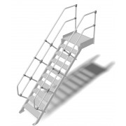 Трап с платформой стационарный Krause 10 ступ. шир. 800 мм 45